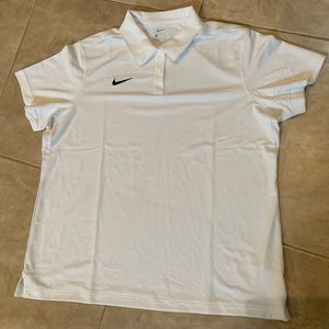 Nike Men’s White Short Sleeve Dri-Fit Golf Polo NEW w/ Tag & Factory Packaging